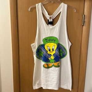 Looney Tunes Tweety Warner Bros Vintage 1997 Tank Swim Coverup White One Size